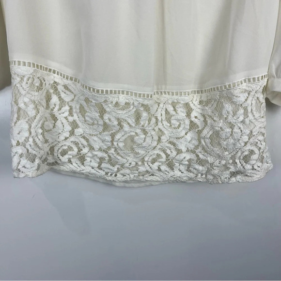 Michael Michael Kors Cold Shoulder Cream Blouse Size Small - Picture 4 of 8